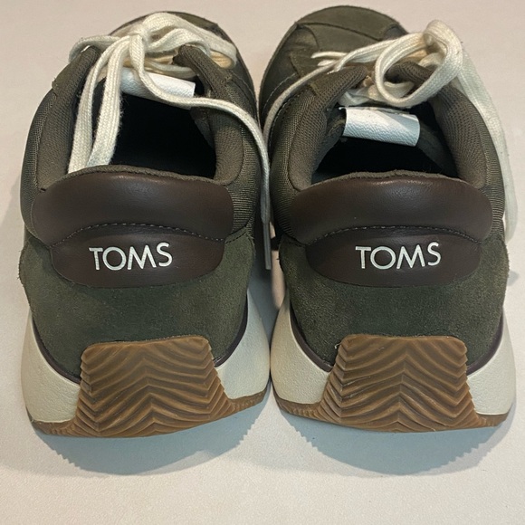 TOMS WYNDON NWOT Sneaker Jogger Waffle Green Rubber Bottom Mens Size 11.5 - Picture 10 of 16